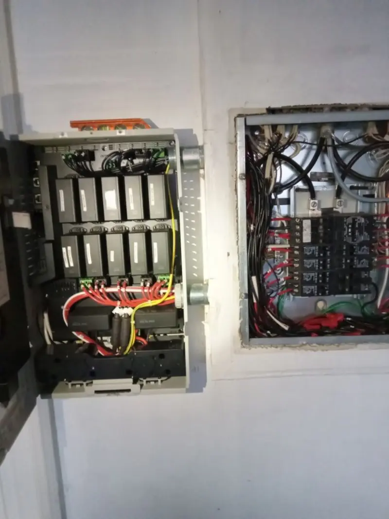 Electrical panel upgrade completed for Security Camera Wiring in Ludlow